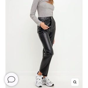 Grey Lab NWT high waist pu leather pants size S